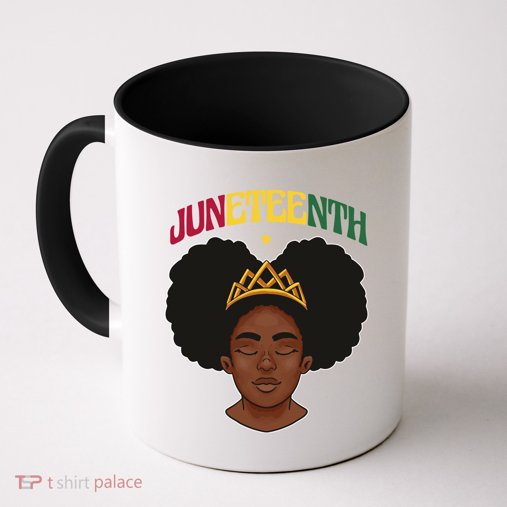Juneteenth Black Female Crown Pride Mug