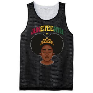 Juneteenth Black Female Crown Pride Mesh Reversible Basketball Jersey Tank