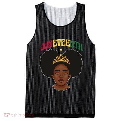 Juneteenth Black Female Crown Pride Mesh Reversible Basketball Jersey Tank