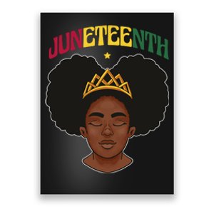 Juneteenth Black Female Crown Pride Poster