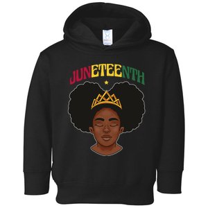 Juneteenth Black Female Crown Pride Toddler Hoodie