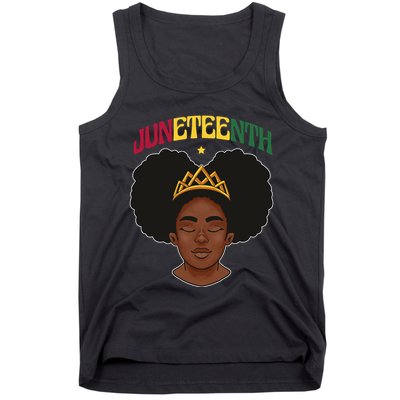 Juneteenth Black Female Crown Pride Tank Top