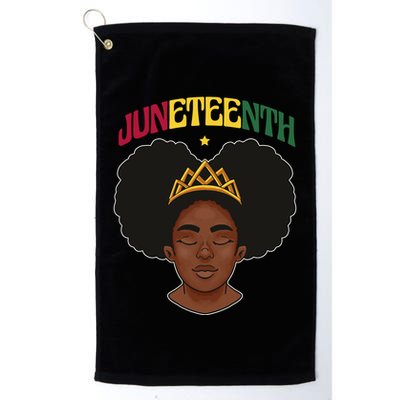 Juneteenth Black Female Crown Pride Golf Towel