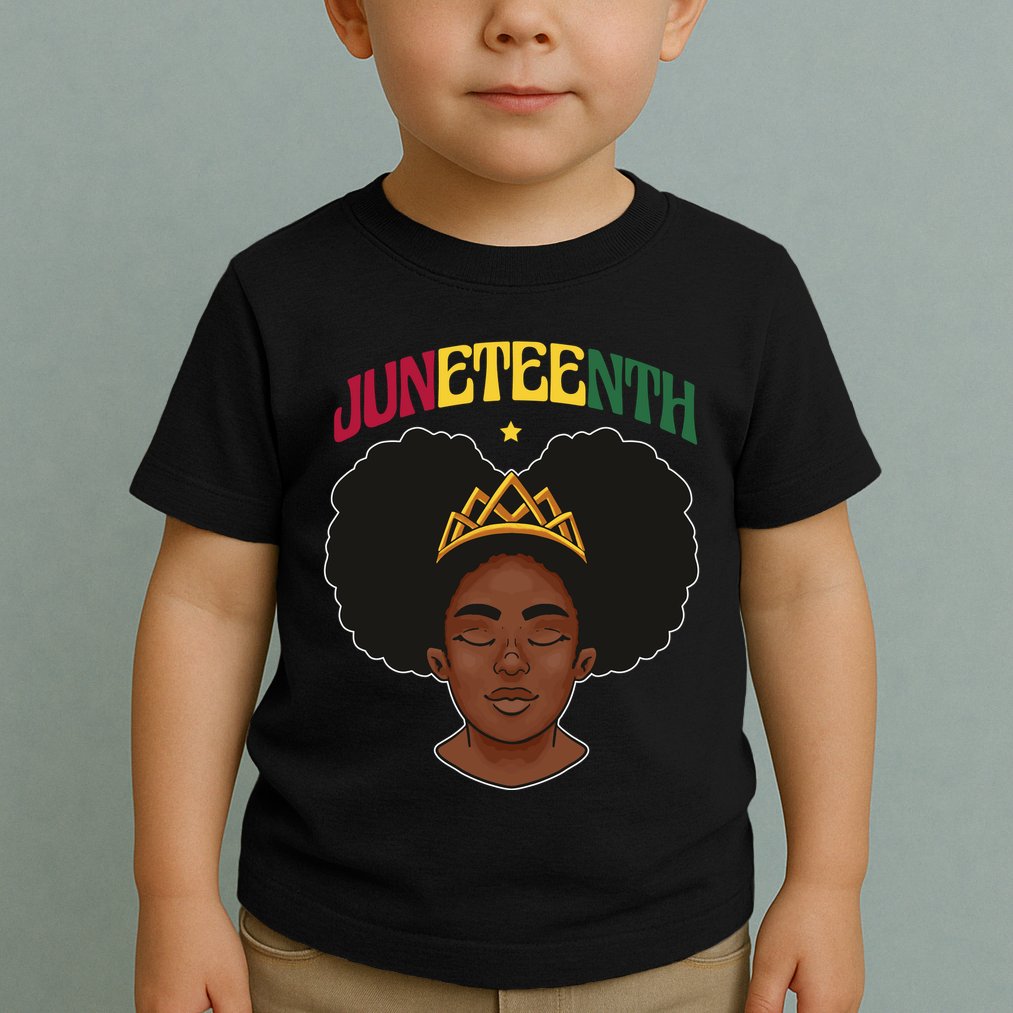 Juneteenth Black Female Crown Pride Toddler T-Shirt