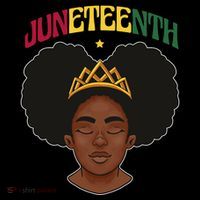 Juneteenth Black Female Crown Pride Kids T-Shirt