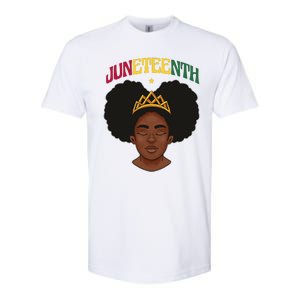 Juneteenth Black Female Crown Pride Softstyle CVC T-Shirt