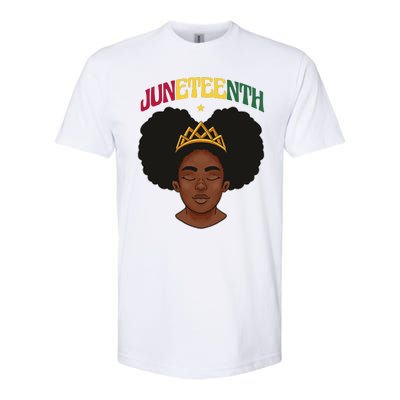 Juneteenth Black Female Crown Pride Softstyle® CVC T-Shirt