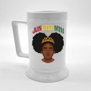 Juneteenth Black Female Crown Pride Beer Stein