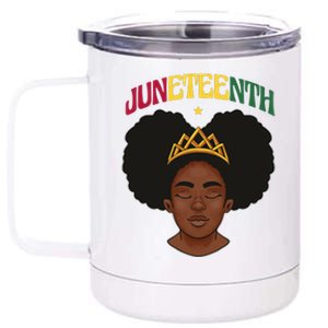 Juneteenth Black Female Crown Pride 12 oz Stainless Steel Tumbler Cup