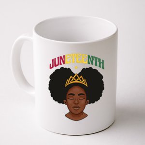 Juneteenth Black Female Crown Pride Coffee Mug