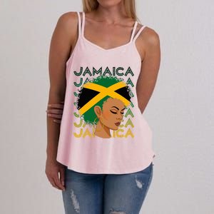 Jamaican Black Girl Jamaica Flag Hair Women's Strappy Tank