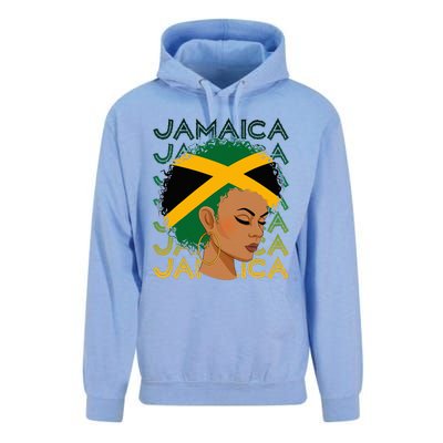 Jamaican Black Girl Jamaica Flag Hair Unisex Surf Hoodie