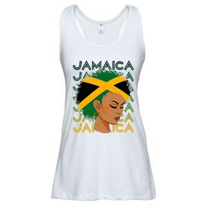 Jamaican Black Girl Jamaica Flag Hair Ladies Essential Flowy Tank