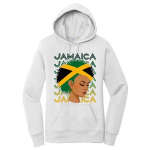 Jamaican Black Girl Jamaica Flag Hair Women's Pullover Hoodie