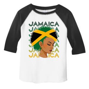 Jamaican Black Girl Jamaica Flag Hair Toddler Fine Jersey T-Shirt