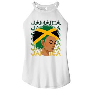 Jamaican Black Girl Jamaica Flag Hair Women's Perfect Tri Rocker Tank