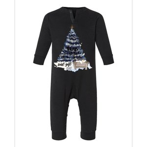 Jesus Best Gift Ever Christmas Tree Gift Nativity Scence Christmas Infant Fleece One Piece