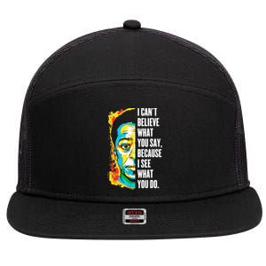 James Baldwin Graffiti Art Juneteenth Black History Month 7 Panel Mesh Trucker Snapback Hat