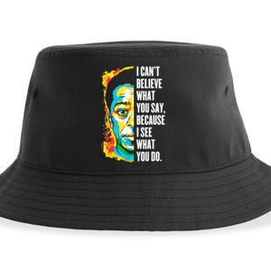 James Baldwin Graffiti Art Juneteenth Black History Month Sustainable Bucket Hat