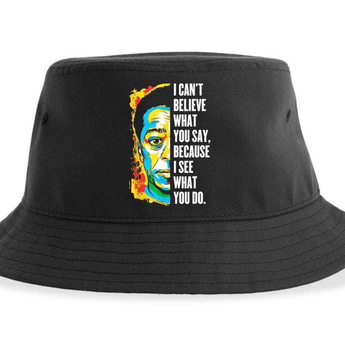 James Baldwin Graffiti Art Juneteenth Black History Month Sustainable Bucket Hat