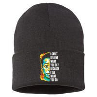 James Baldwin Graffiti Art Juneteenth Black History Month Sustainable Knit Beanie