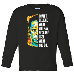 James Baldwin Graffiti Art Juneteenth Black History Month Toddler Long Sleeve Shirt