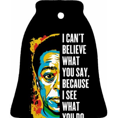 James Baldwin Graffiti Art Juneteenth Black History Month Ceramic Bell Ornament