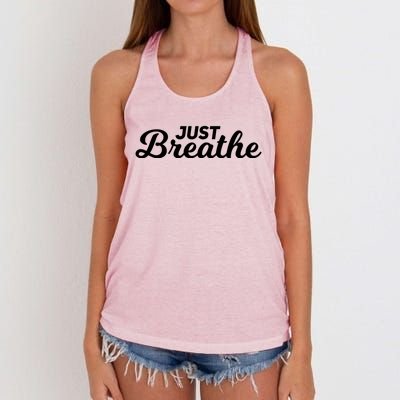 Just Breathe Gift Women's Knotted Racerback Tank