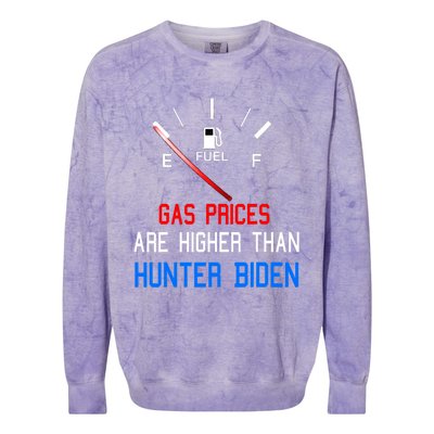 Joe Biden Gas Prices Are Higher Than Hunter Worst President Colorblast Crewneck Sweatshirt