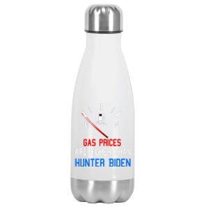 Joe Biden Gas Prices Are Higher Than Hunter Worst President Stainless Steel Insulated Water Bottle