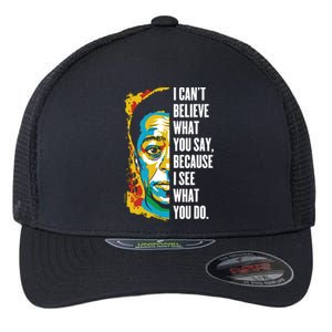 James Baldwin Graffiti Art Juneteenth Black History Month Flexfit Unipanel Trucker Cap