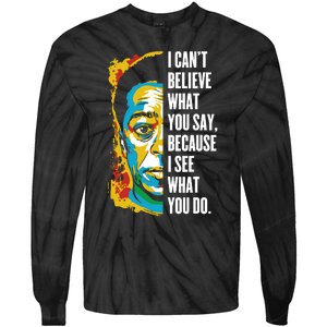 James Baldwin Graffiti Art Juneteenth Black History Month Tie-Dye Long Sleeve Shirt