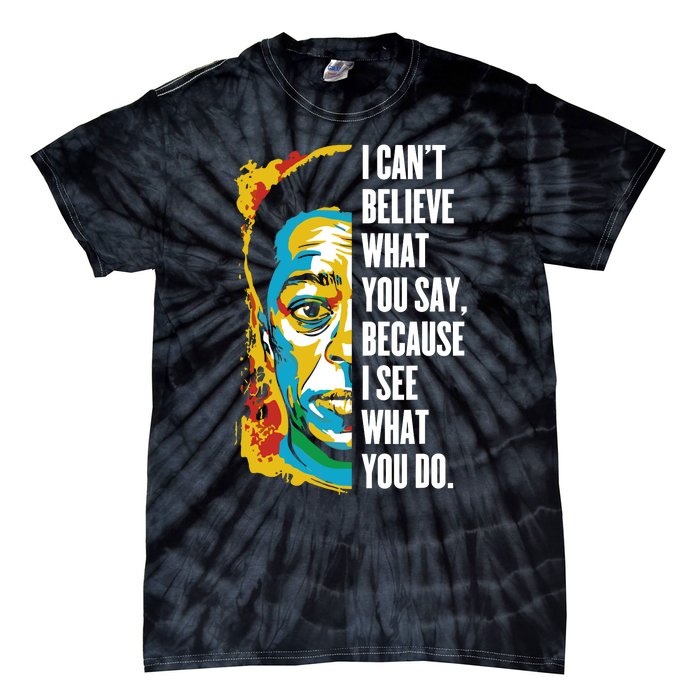 James Baldwin Graffiti Art Juneteenth Black History Month Tie-Dye T-Shirt