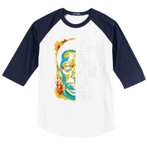 James Baldwin Graffiti Art Juneteenth Black History Month Baseball Sleeve Shirt