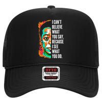 James Baldwin Graffiti Art Juneteenth Black History Month High Crown Mesh Back Trucker Hat