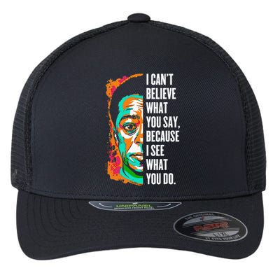 James Baldwin Graffiti Art Juneteenth Black History Month Flexfit Unipanel Trucker Cap