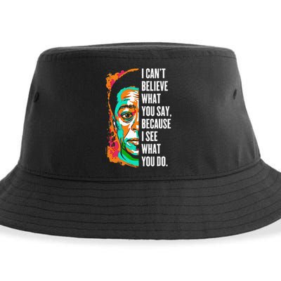 James Baldwin Graffiti Art Juneteenth Black History Month Sustainable Bucket Hat