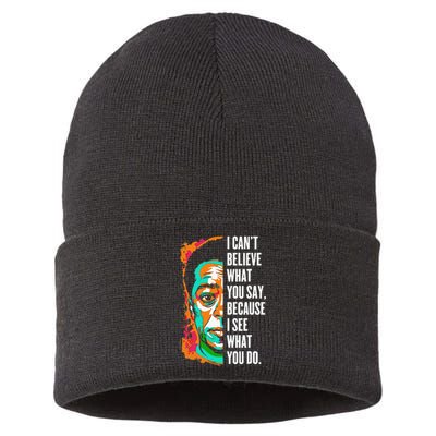 James Baldwin Graffiti Art Juneteenth Black History Month Sustainable Knit Beanie