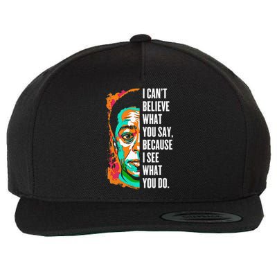 James Baldwin Graffiti Art Juneteenth Black History Month Wool Snapback Cap