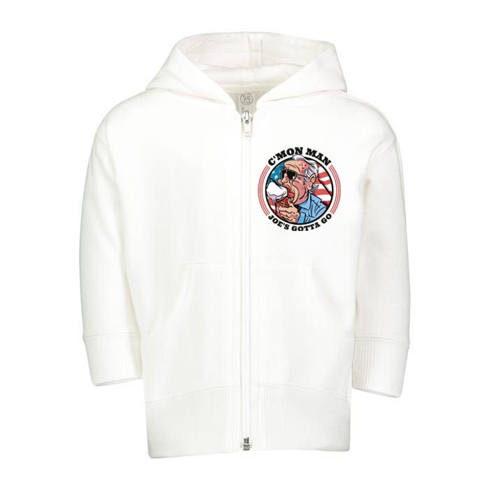 Joe Biden Gotta Go Ice Cream Toddler Zip Fleece Hoodie