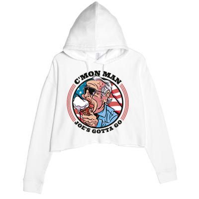 Joe Biden Gotta Go Ice Cream Crop Fleece Hoodie