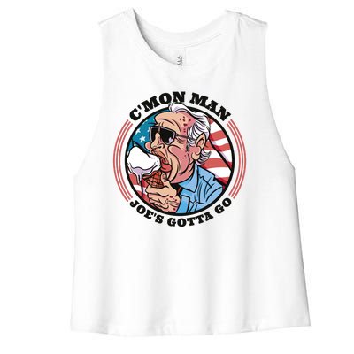 Joe Biden Gotta Go Ice Cream Women's Racerback Cropped Tank