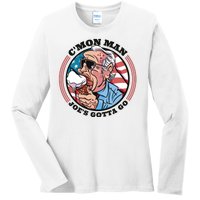 Joe Biden Gotta Go Ice Cream Ladies Long Sleeve Shirt