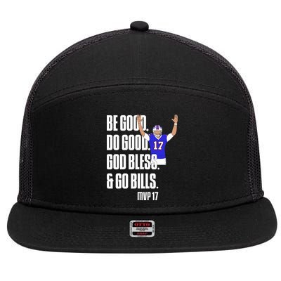 Josh Be Good Do Good God Bless Go B.I.L.L.S Mvp 17 Josh Mvp 7 Panel Mesh Trucker Snapback Hat