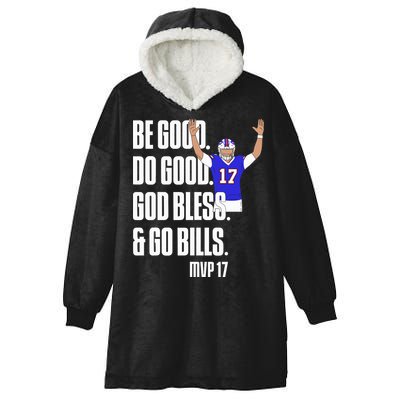 Josh Be Good Do Good God Bless Go B.I.L.L.S Mvp 17 Josh Mvp Hooded Wearable Blanket