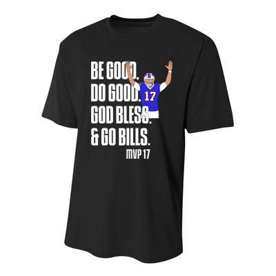 Josh Be Good Do Good God Bless Go B.I.L.L.S Mvp 17 Josh Mvp Youth Performance Sprint T-Shirt