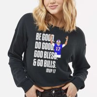 Josh Be Good Do Good God Bless Go B.I.L.L.S Mvp 17 Josh Mvp Cropped Pullover Crew