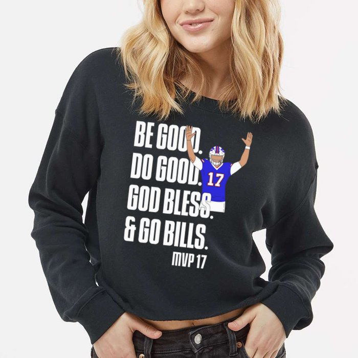 Josh Be Good Do Good God Bless Go B.I.L.L.S Mvp 17 Josh Mvp Cropped Pullover Crew