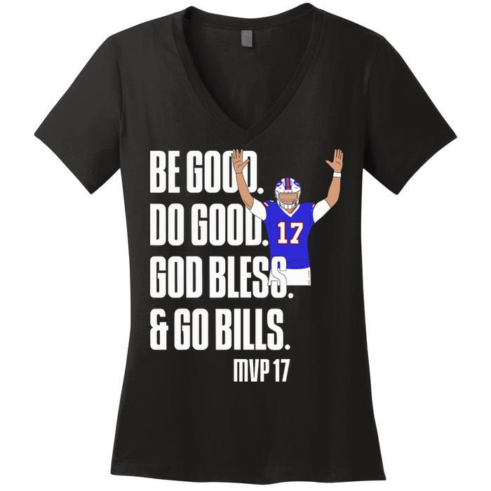 Josh Be Good Do Good God Bless Go B.I.L.L.S Mvp 17 Josh Mvp Women's V-Neck T-Shirt
