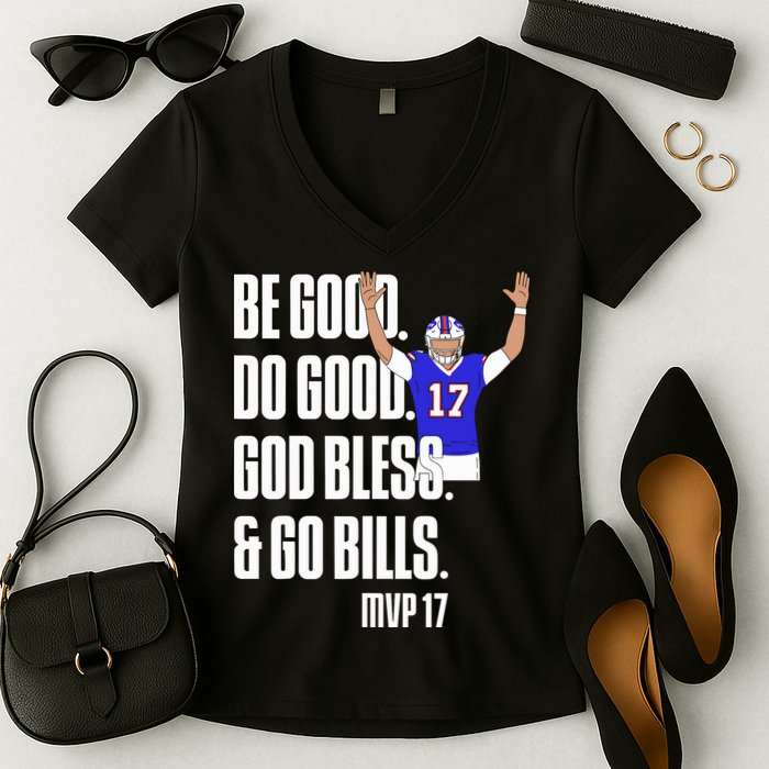 Josh Be Good Do Good God Bless Go B.I.L.L.S Mvp 17 Josh Mvp Women's V-Neck T-Shirt